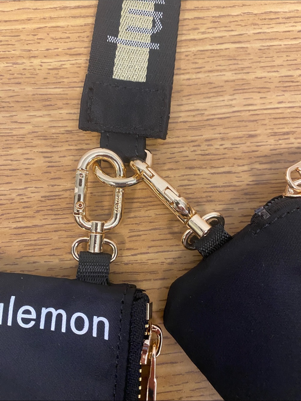 lululemon Black Double Zip Wristlet with Gold Hardware - Picture 4 of 7